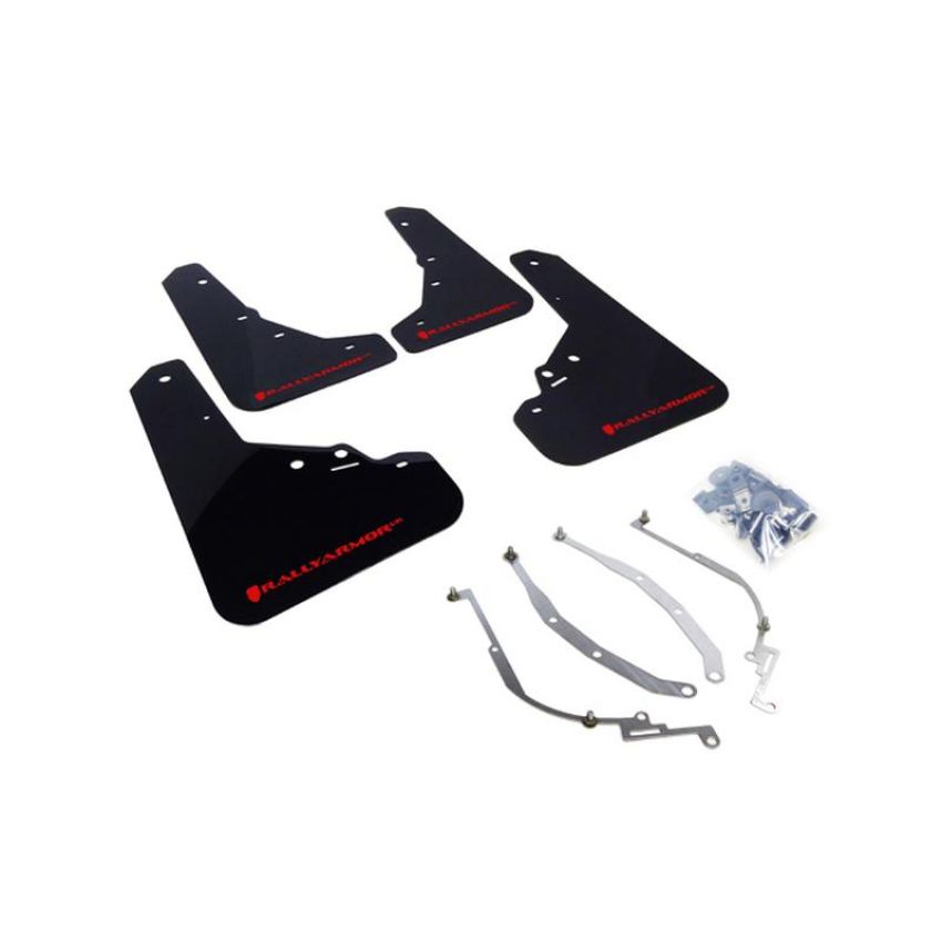 Rally Armor MF25-UR-BLK/RD Black Mud Flap/Red Logo