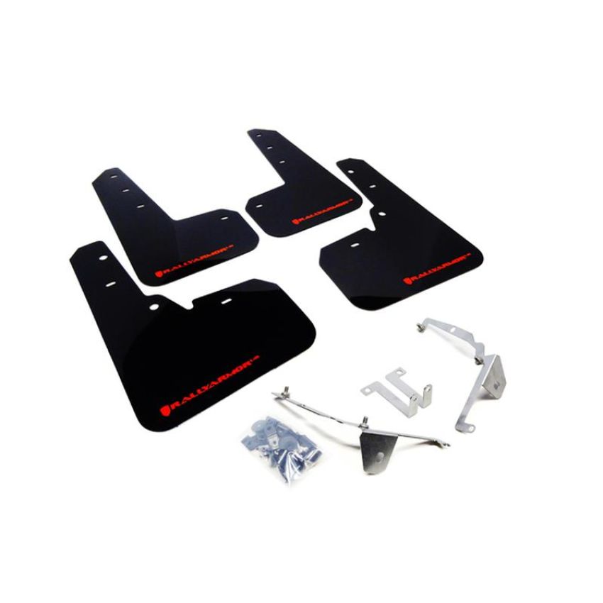 Rally Armor MF26-UR-BLK/RD Black Mud Flap/Red Logo