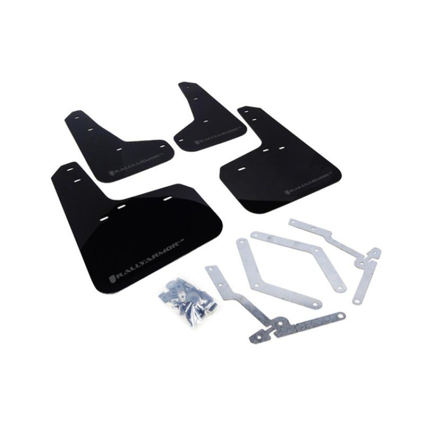 Rally Armor MF27-UR-BLK/GRY Black Mud Flap/Grey Logo
