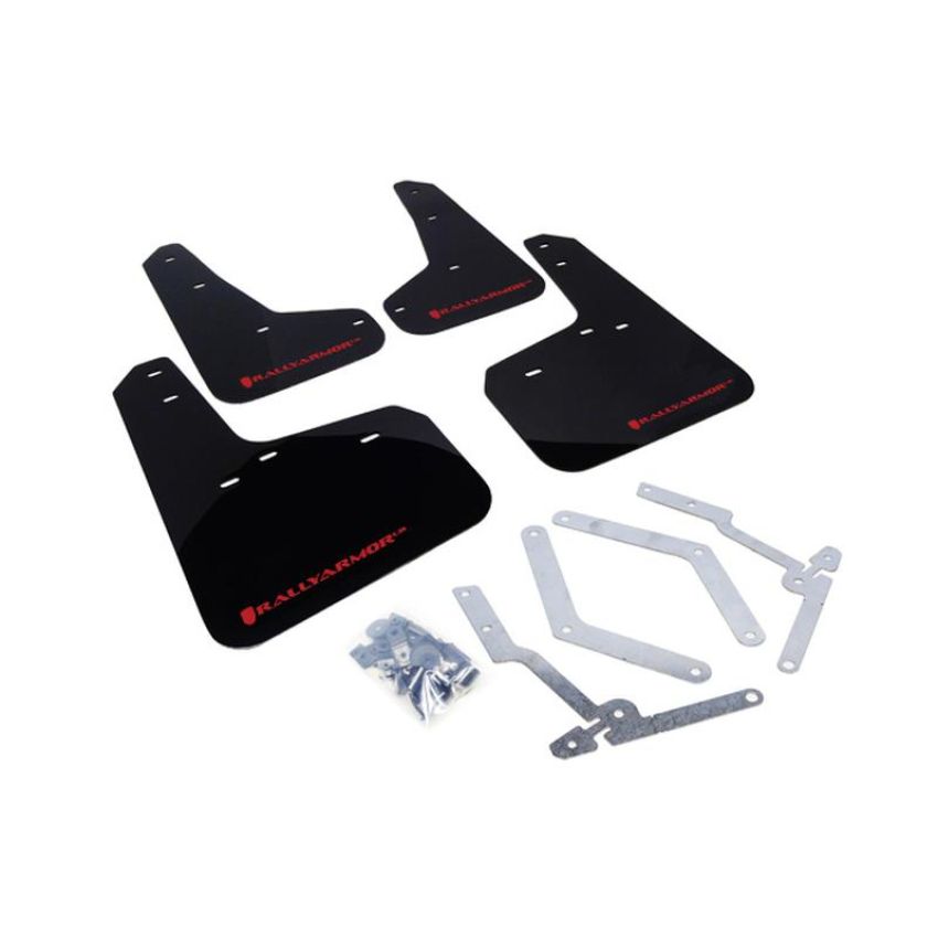 Rally Armor MF27-UR-BLK/RD Black Mud Flap/Red Logo
