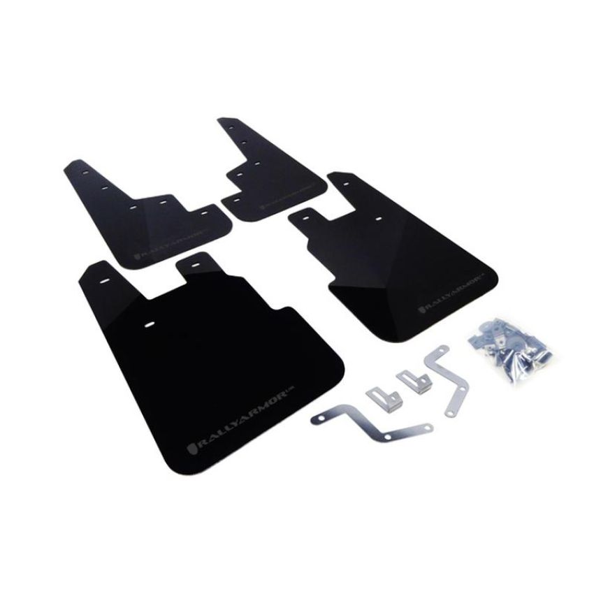 Rally Armor MF28-UR-BLK/GRY Black Mud Flap/Grey Logo