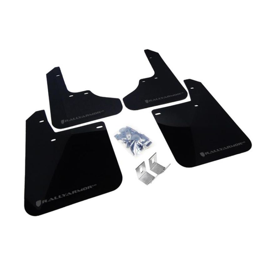 Rally Armor MF2-UR-BLK/GRY Black Mud Flap/Grey Logo