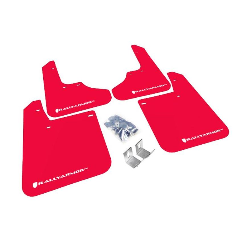 Rally Armor MF2-UR-RD/WH Red Mud Flap/White Logo