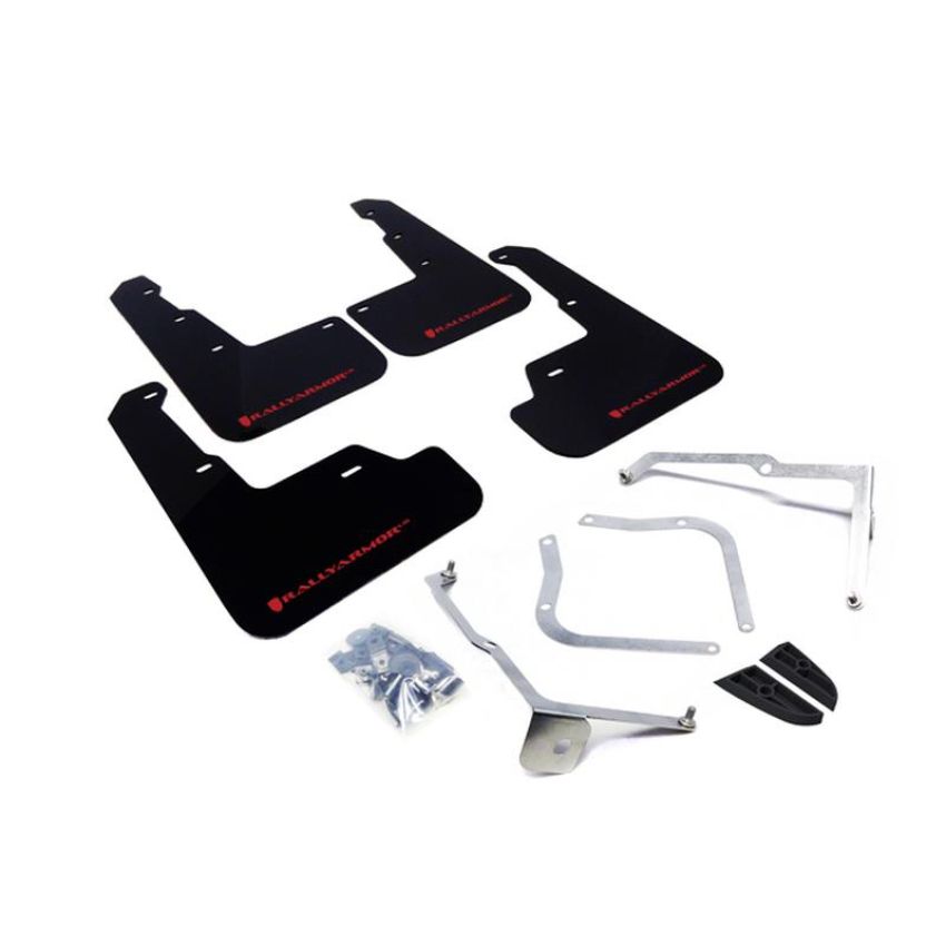 Rally Armor MF32-UR-BLK/RD Black Mud Flap/Red Logo