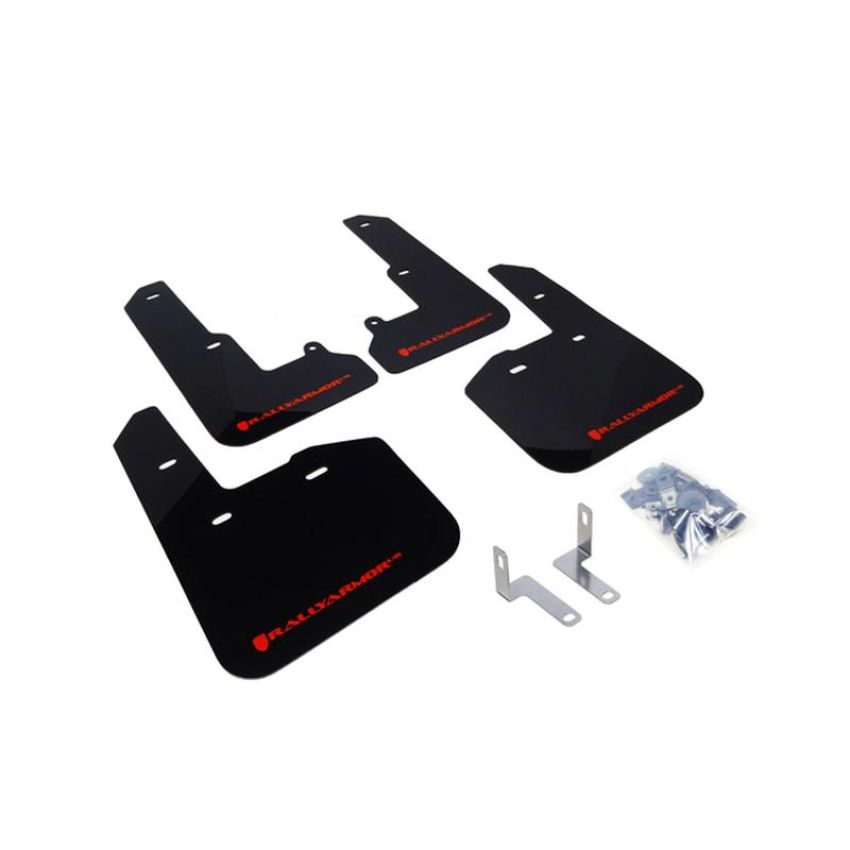 Rally Armor MF34-UR-BLK/RD Black Mud Flap/Red Logo