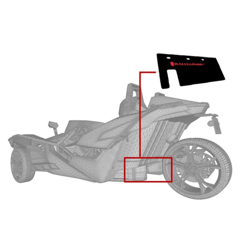 Rally Armor MF35-UR-BLK/OR Black Mud Flap/Orange Logo