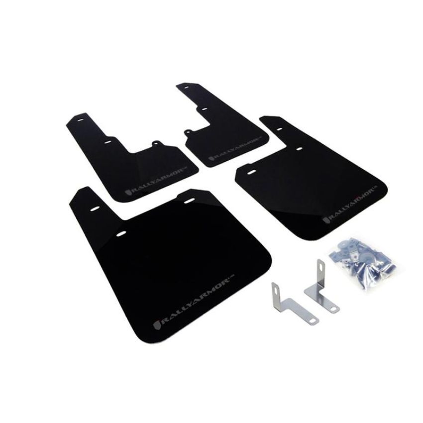 Rally Armor MF36-UR-BLK/GRY Black Mud Flap/Grey Logo