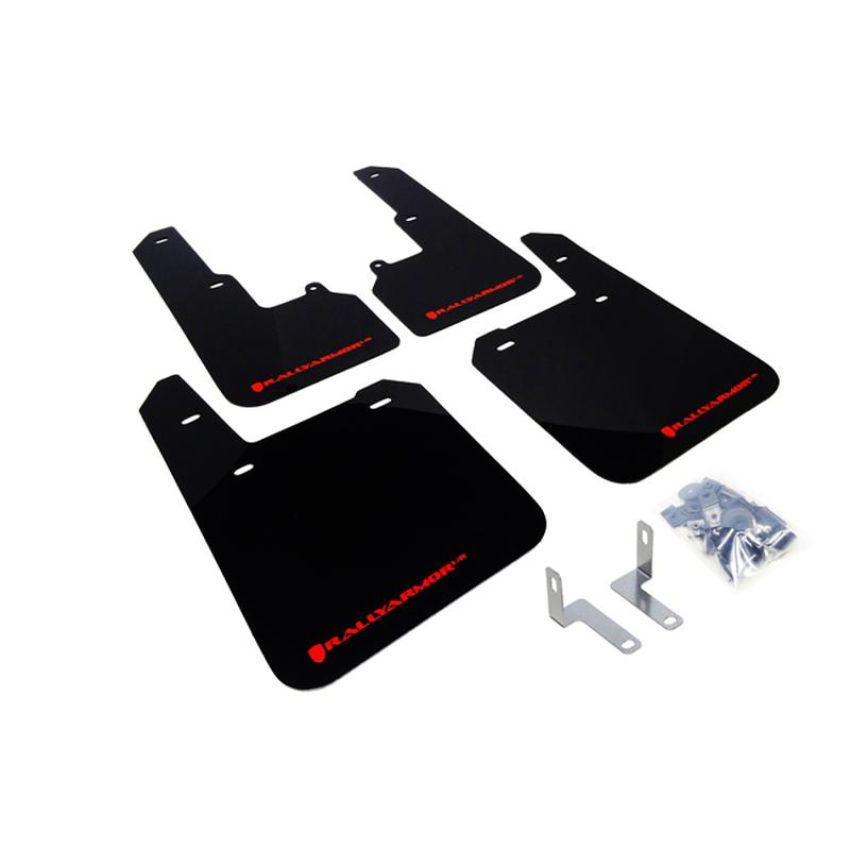 Rally Armor MF36-UR-BLK/RD Black Mud Flap/Red Logo