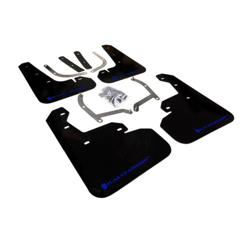 Rally Armor MF45-UR-BLK/BL Black Mud Flap/Blue Logo