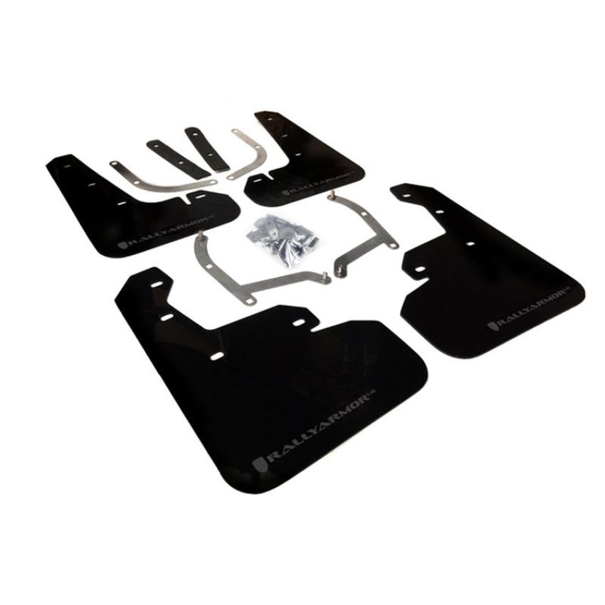 Rally Armor MF45-UR-BLK/GRY Black Mud Flap/Grey Logo