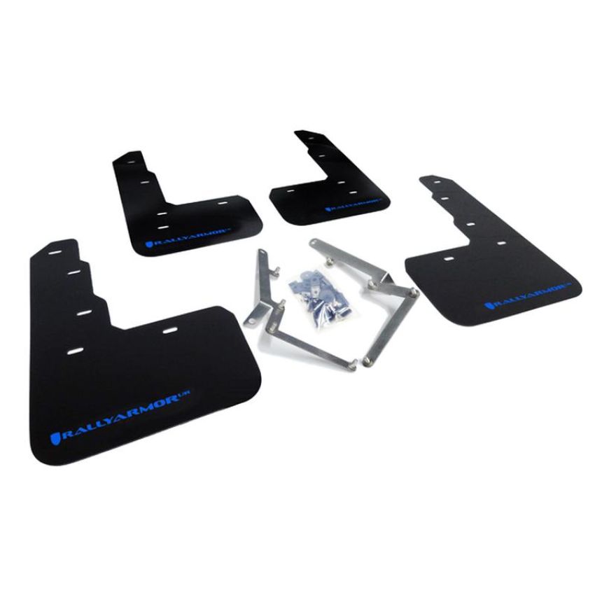 Rally Armor MF47-UR-BLK/BL Black Mud Flap/Blue Logo