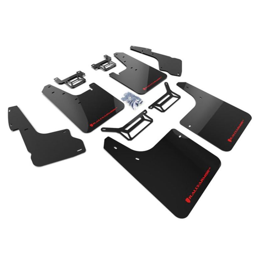 Rally Armor MF48-UR-BLK/RD Black Mud Flap/Red Logo