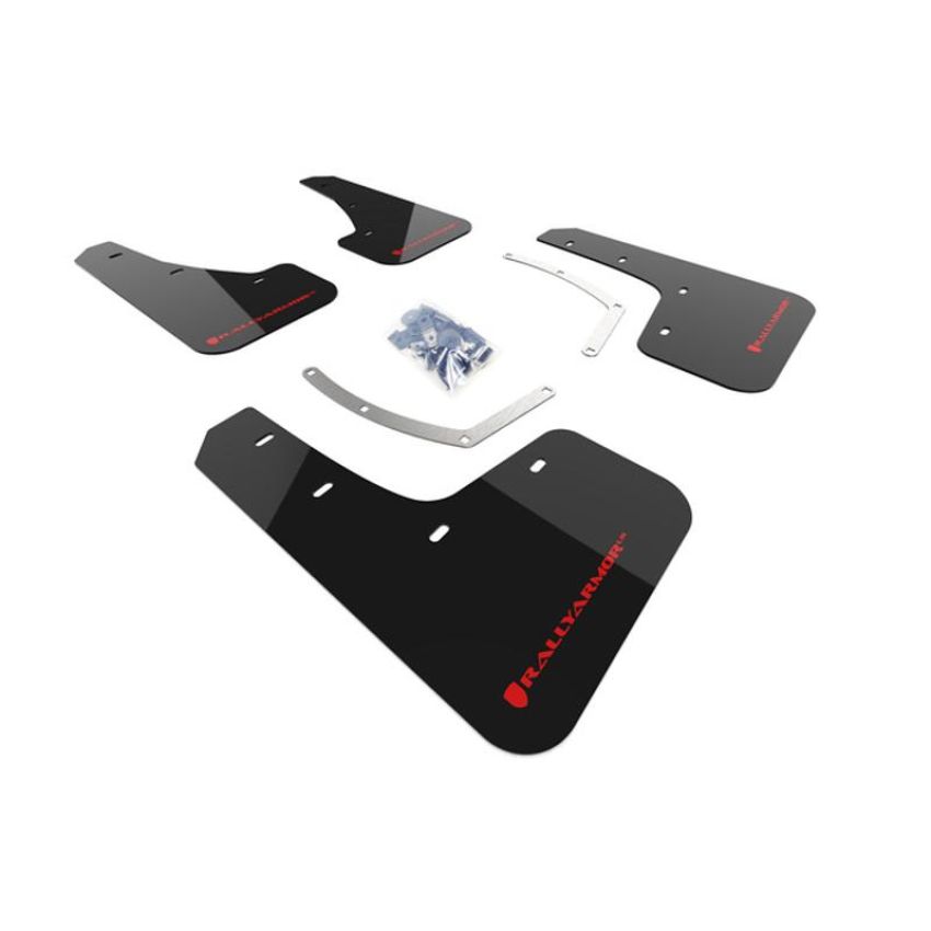 Rally Armor MF49-UR-BLK/RD Black Mud Flap/Red Logo