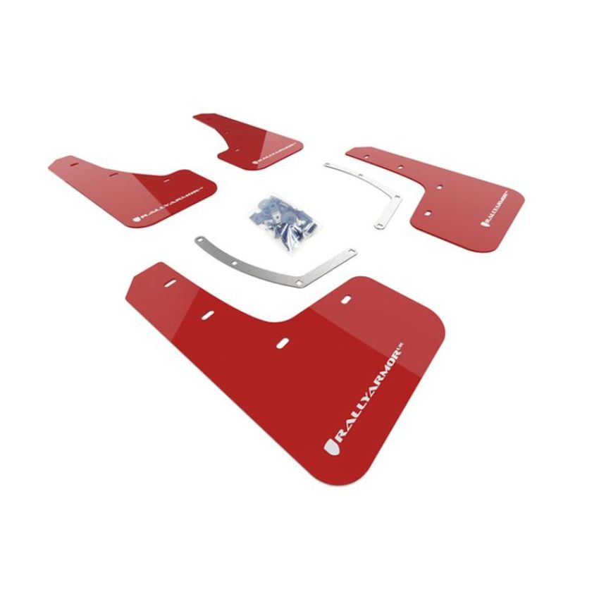 Rally Armor MF49-UR-RD/WH Red Mud Flap/White Logo