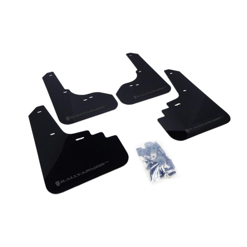 Rally Armor MF4-UR-BLK/GRY Black Mud Flap/Grey Logo