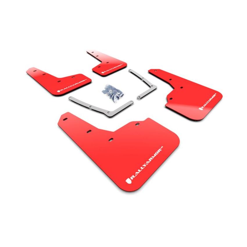 Rally Armor MF50-UR-RD/WH Red Mud Flap/White Logo