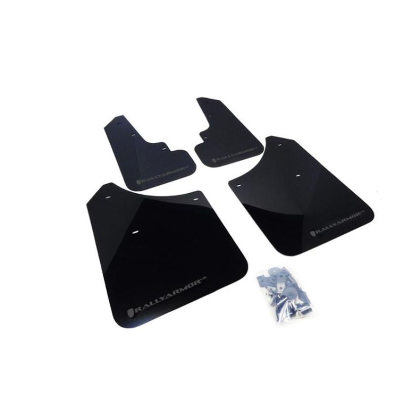 Rally Armor MF5-UR-BLK/GRY Black Mud Flap/Grey Logo