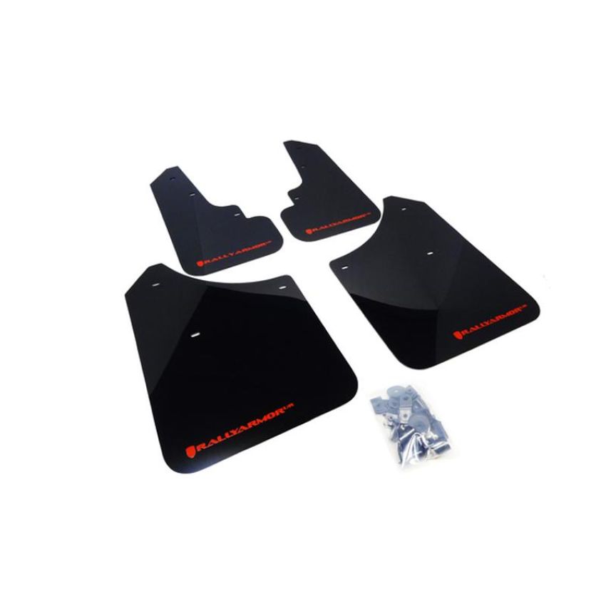 Rally Armor MF5-UR-BLK/RD Black Mud Flap/Red Logo
