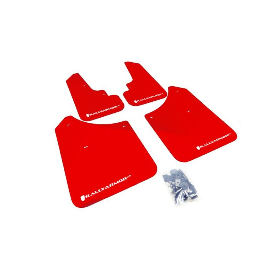 Rally Armor MF5-UR-RD/WH Red Mud Flap/White Logo