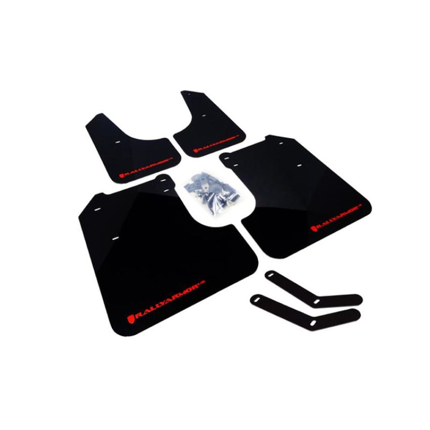 Rally Armor MF6-UR-BLK/RD Black Mud Flap/Red Logo