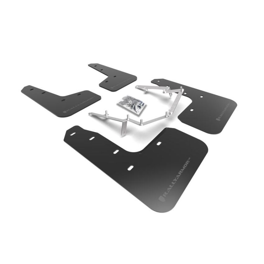 Rally Armor MF71-UR-BLK/DGRY Black Mud Flap/Grey Logo