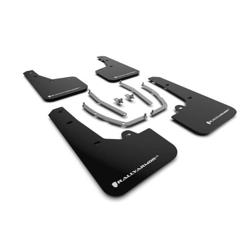 Rally Armor MF75-UR-BLK-WH Black Mud Flap/White Logo