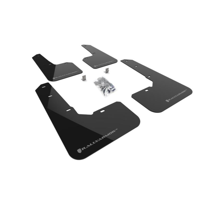 Rally Armor MF76-UR-BLK/GRY Black Mud Flap/Grey Logo