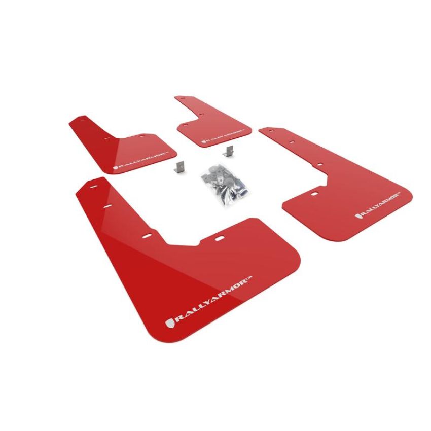 Rally Armor MF76-UR-RD/WH Red Mud Flap/White Logo