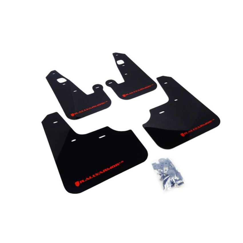 Rally Armor MF8-UR-BLK/RD Black Mud Flap/Red Logo