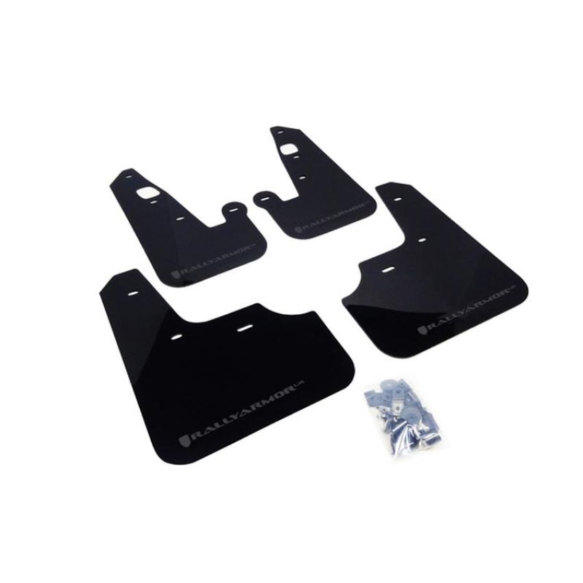 Rally Armor MF8-UR-BLK/GRY Black Mud Flap/Grey Logo