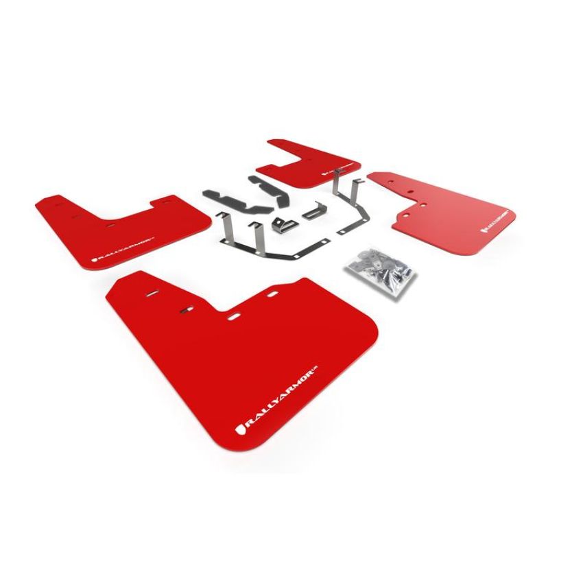 Rally Armor MF60-UR-RD/WH Red Mud Flap/White Logo