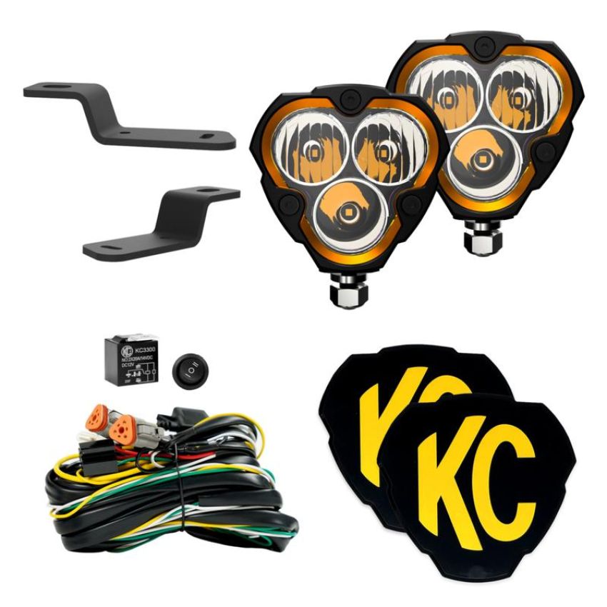 KC HiLiTES 97157 KC FLEX ERA 3 LED Combo 2-Light Ditch System 2021+ Ford Bronco