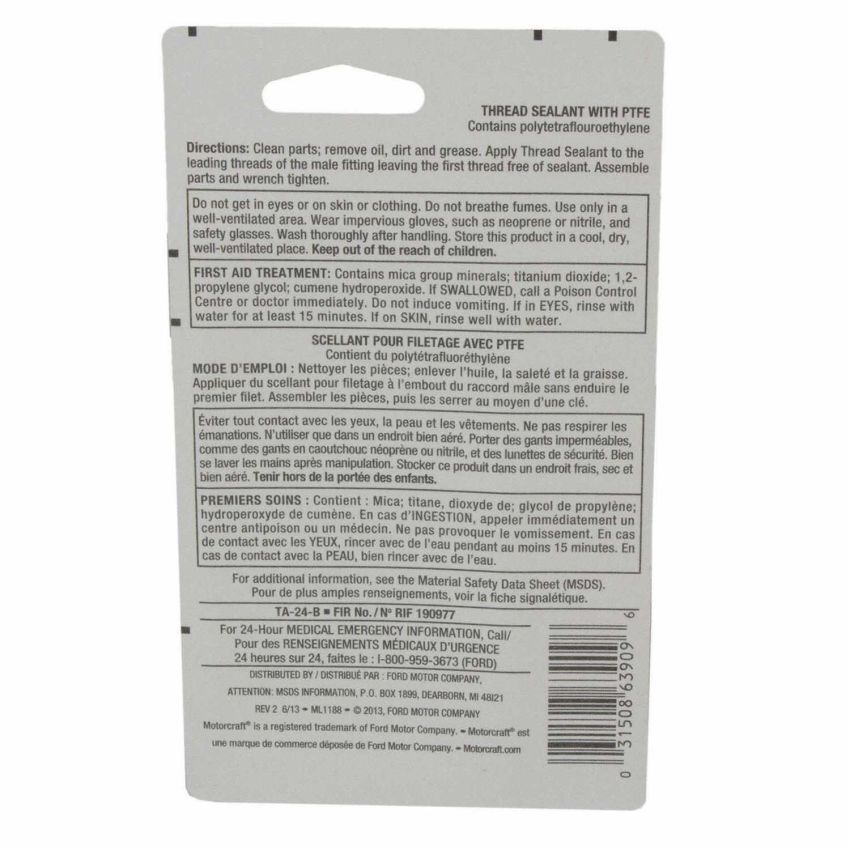 Motorcraft Adhesives and Sealants TA24B