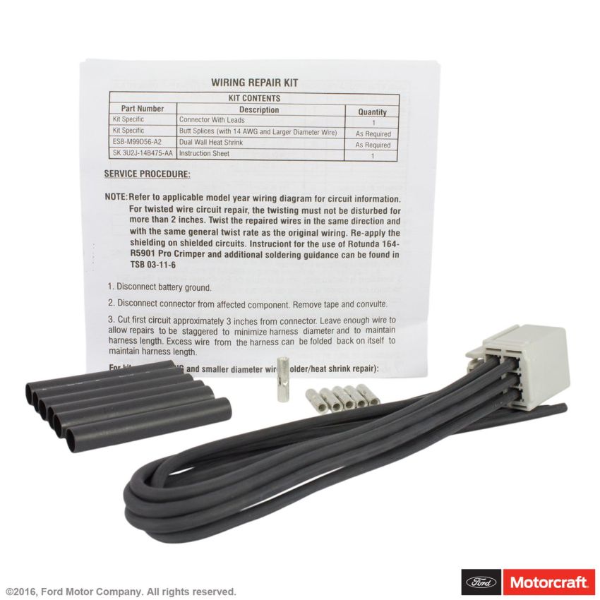 Motorcraft Wiring Connectors 3U2Z14S411XVB