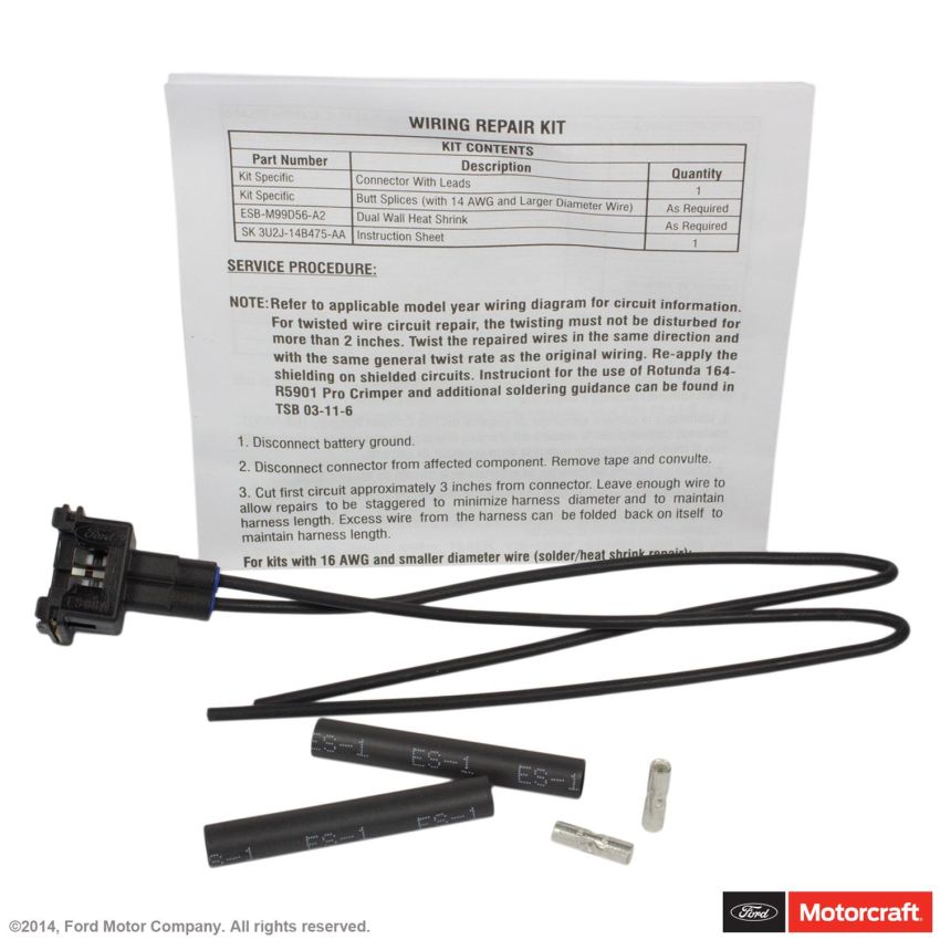 Motorcraft Wiring Connectors 3U2Z14S411GLB