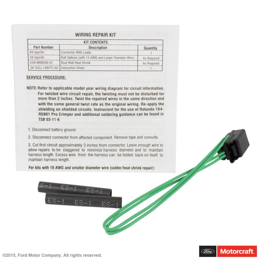 Motorcraft Wiring Connectors AU2Z14S411EA