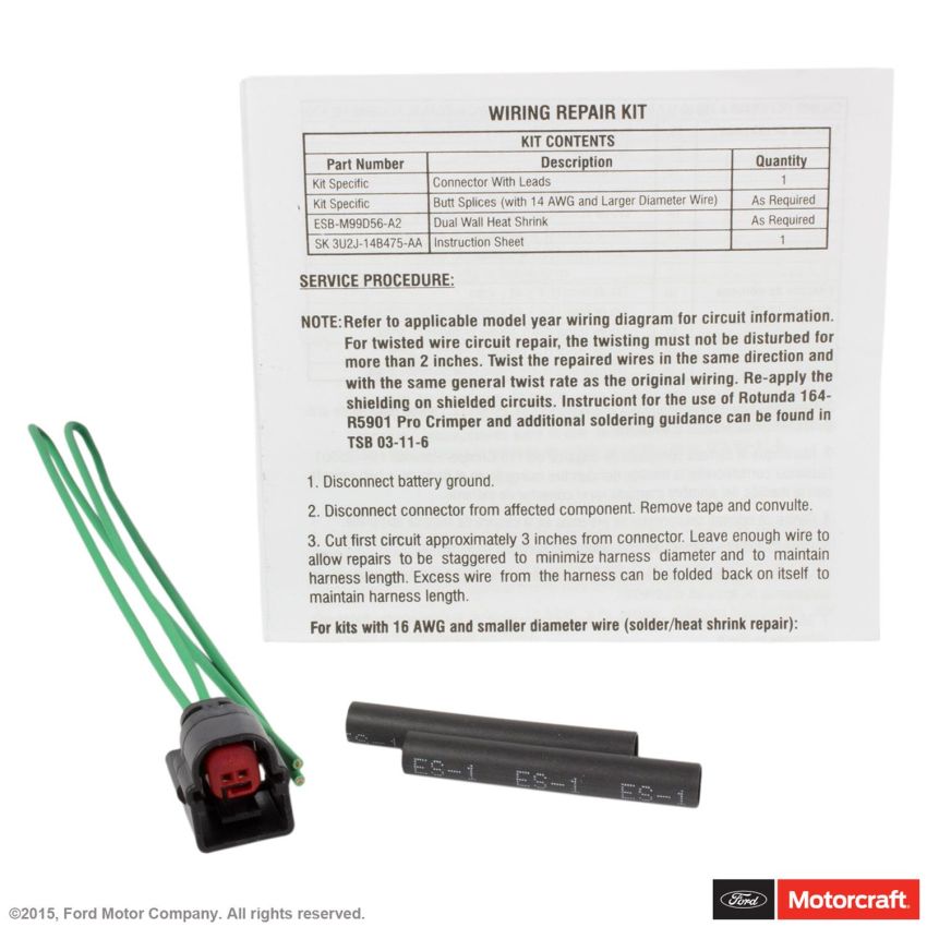Motorcraft Wiring Connectors AU2Z14S411EA