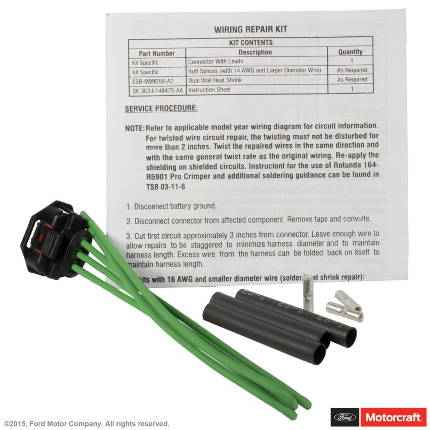 Motorcraft Wiring Connectors AU2Z14S411BBA