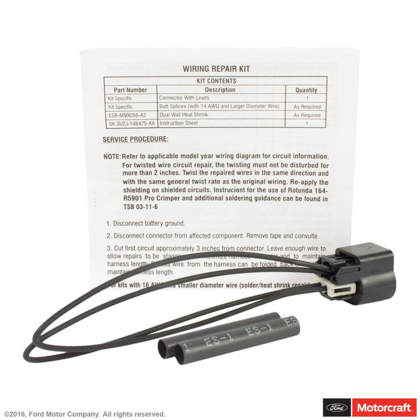 Motorcraft Wiring Connectors AU2Z14S411AZA