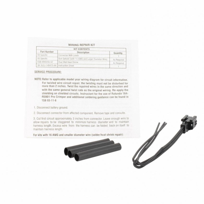 Motorcraft Wiring Connectors 3U2Z14S411EXAB