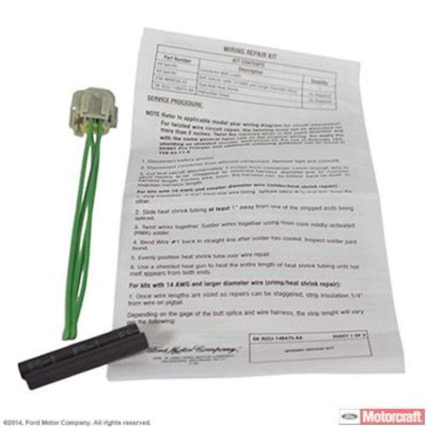 Motorcraft Wiring Connectors AU2Z14S411BJA