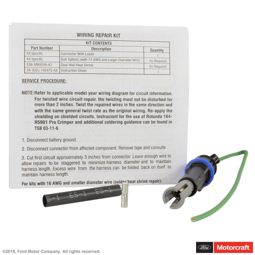 Motorcraft Wiring Connectors AU2Z14S411VA