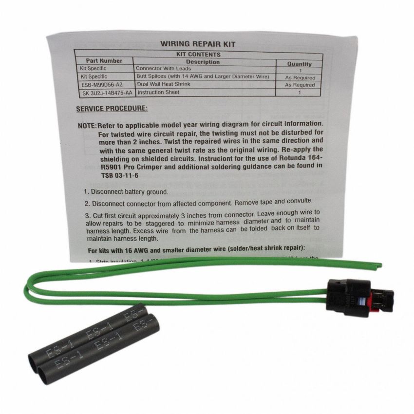 Motorcraft Wiring Connectors CU2Z14S411DA