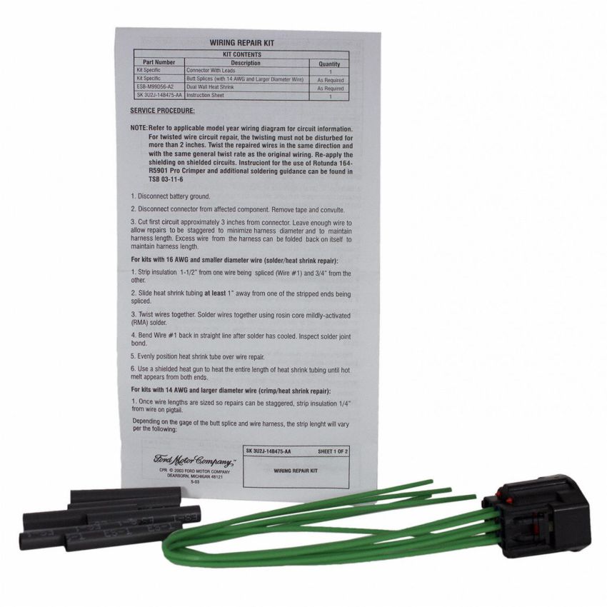 Motorcraft Wiring Connectors 3U2Z14S411BSB