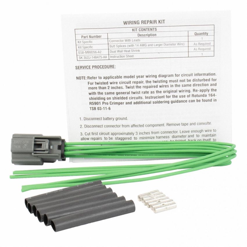 Motorcraft Wiring Connectors EU2Z14S411BA