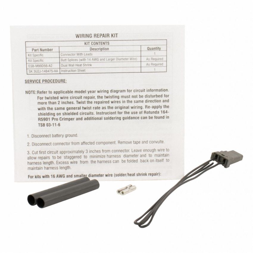 Motorcraft Wiring Connectors for 2021-2023 BRONCO, 2014-2019 FIESTA, 2019-2023 RANGER - DU2Z14S411APA