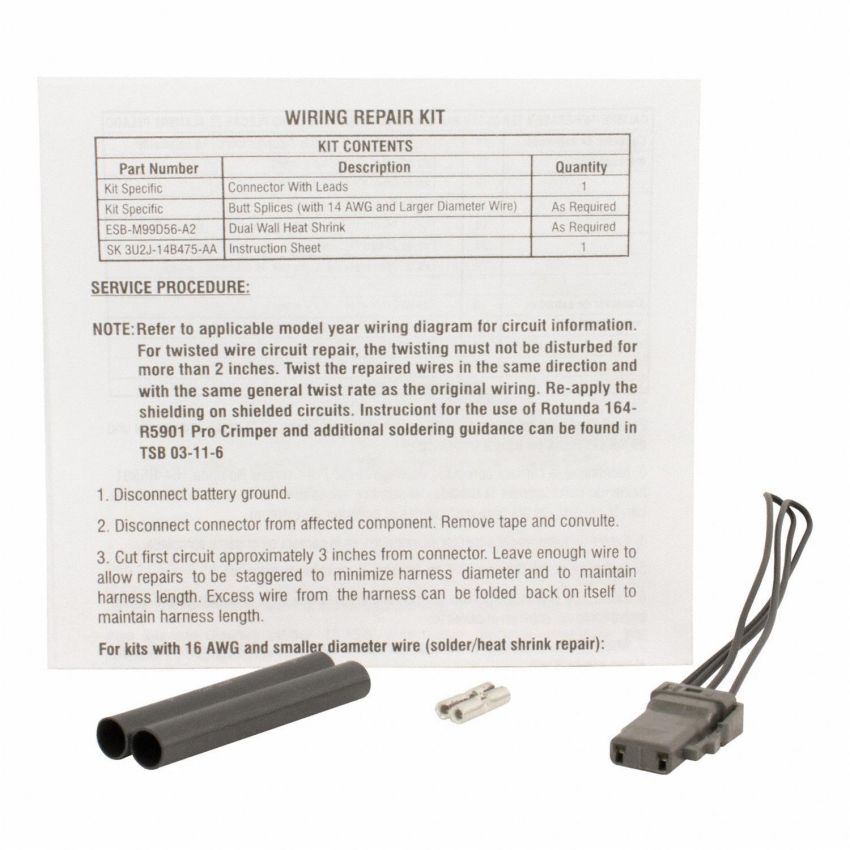 Motorcraft Wiring Connectors for 2021-2023 BRONCO, 2014-2019 FIESTA, 2019-2023 RANGER - DU2Z14S411APA