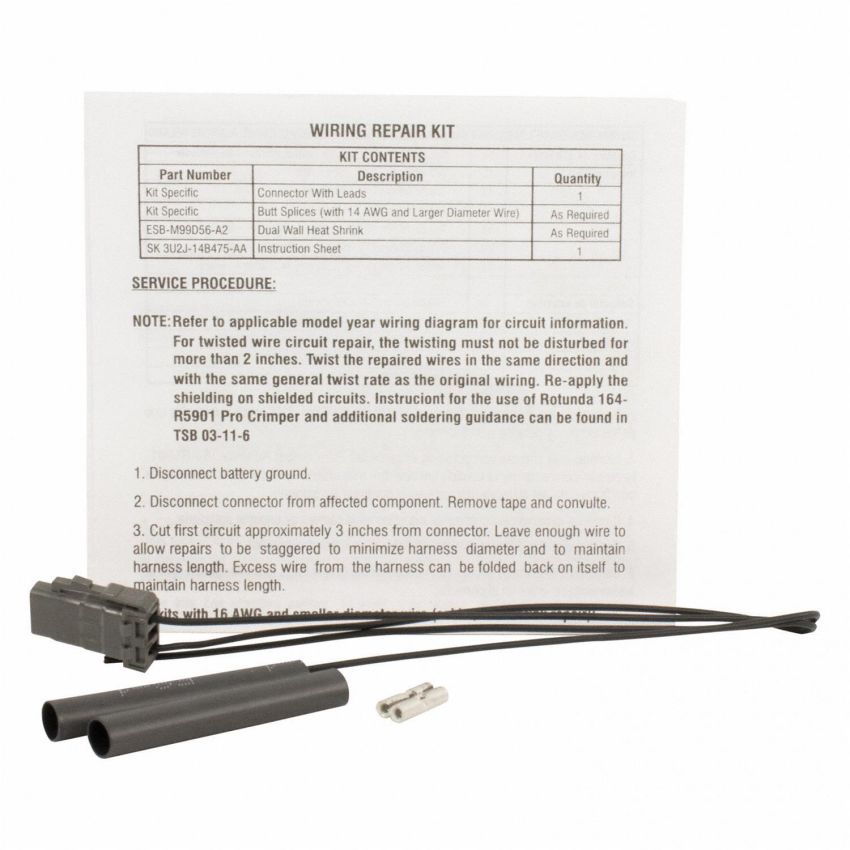 Motorcraft Wiring Connectors for 2021-2023 BRONCO, 2014-2019 FIESTA, 2019-2023 RANGER - DU2Z14S411APA