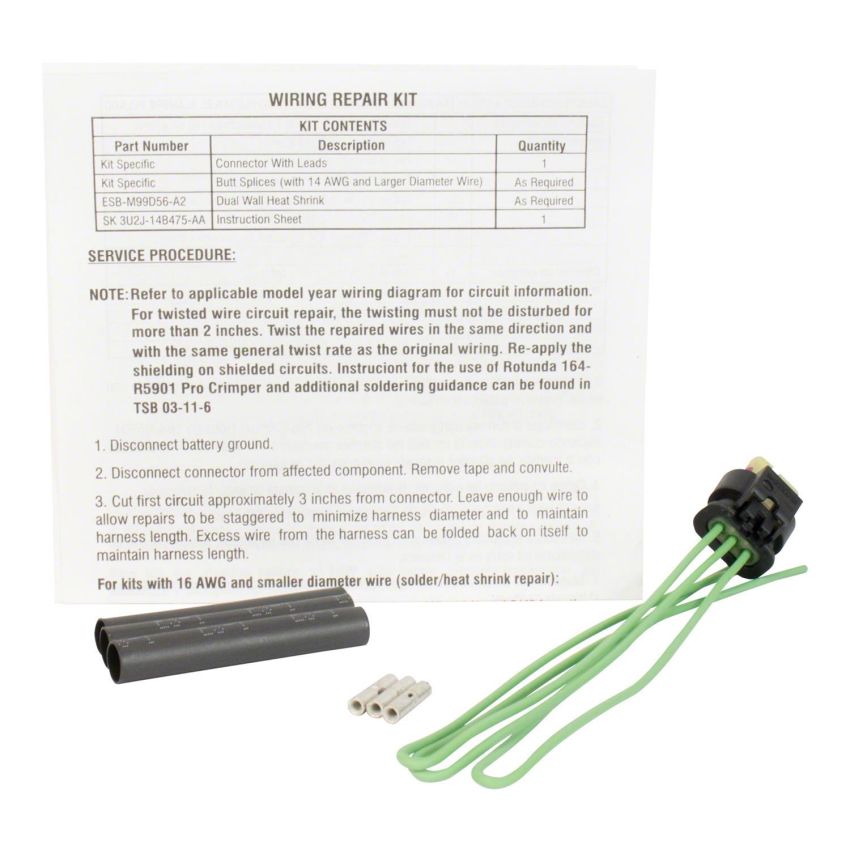 Motorcraft Wiring Connectors for 2013-2018 C-MAX, ESCAPE, 2012-2014 FOCUS - DU2Z14S411ARA
