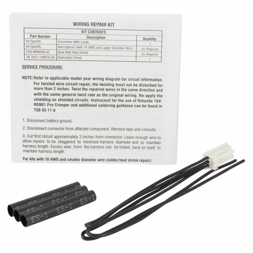 Motorcraft Wiring Connectors 3U2Z14S411AZA